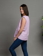 MONIKA Linen top | Light purple