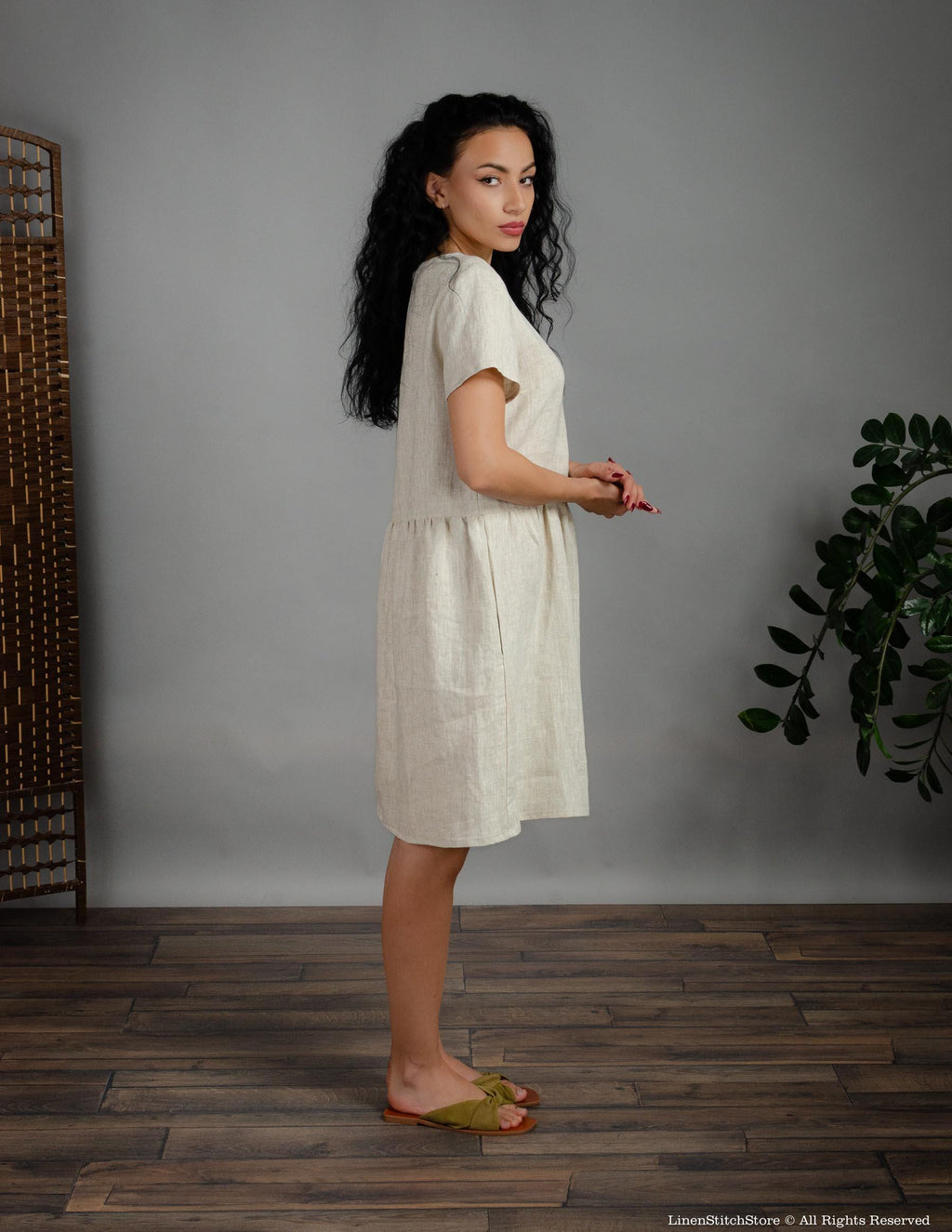 MARIA Linen dress | Natural