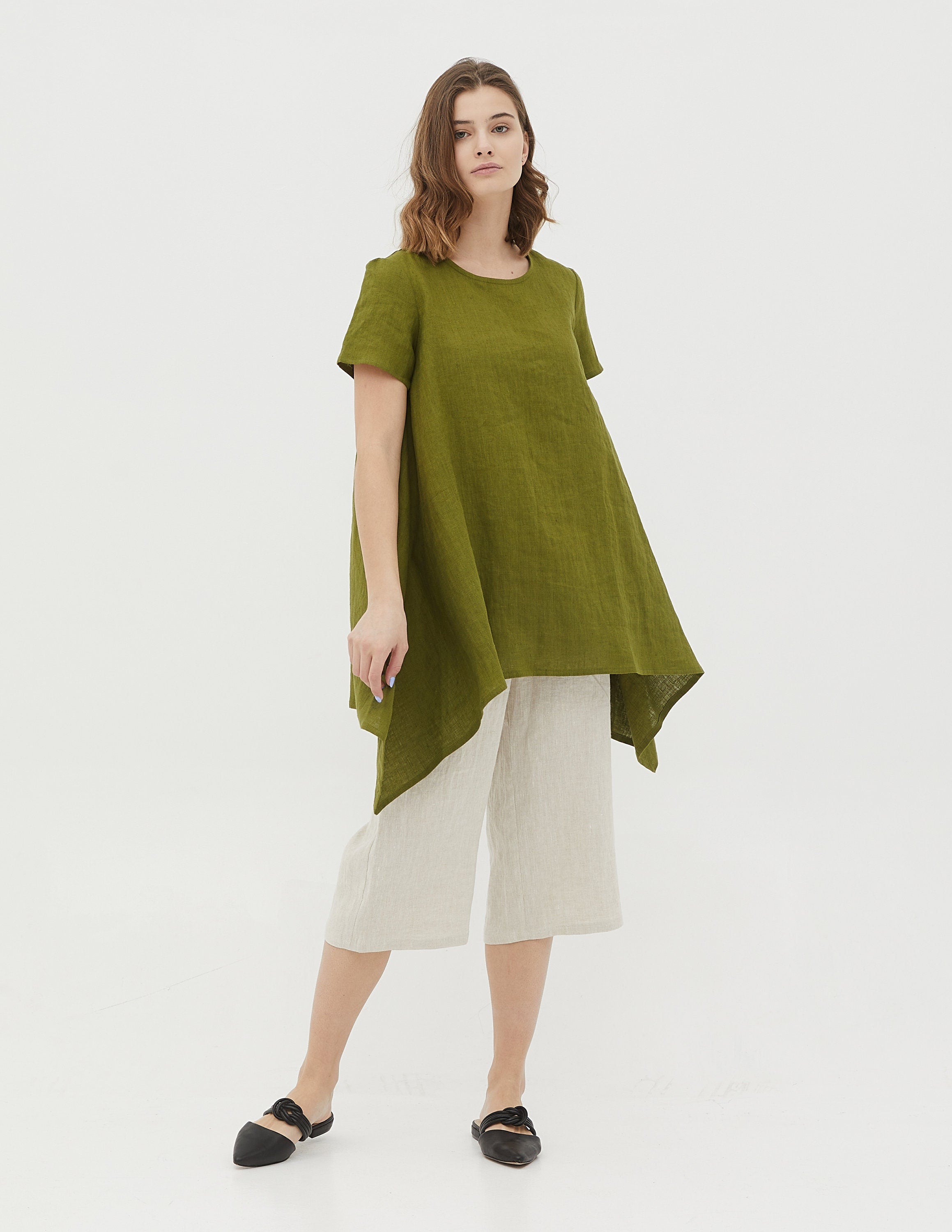 LINDA Linen tunic | Olive