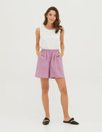 TAMARA  Loose linen shorts | Light purple