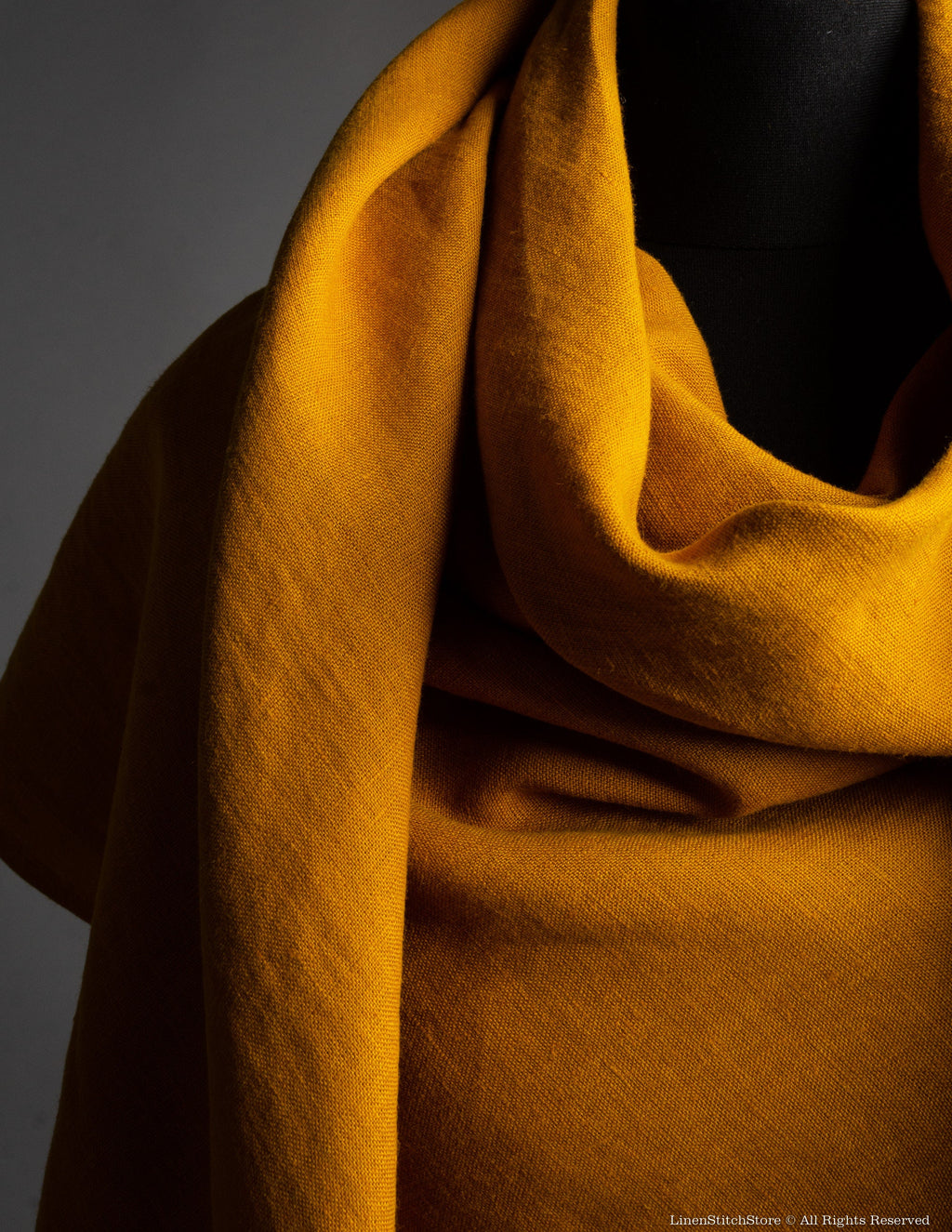 Linen shawl | Mustard