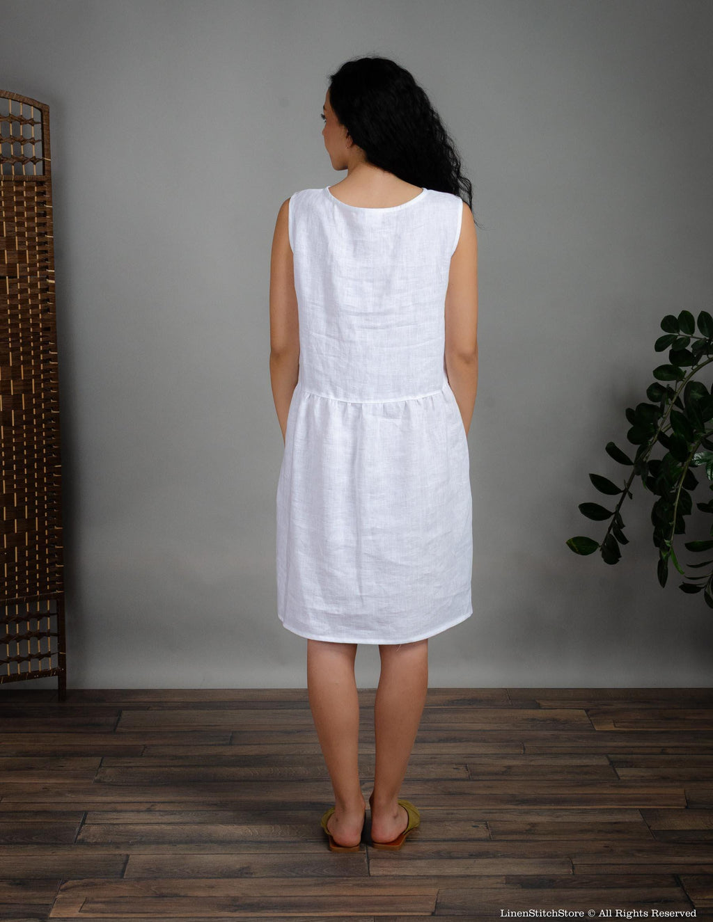 LUIZA Linen dress | White