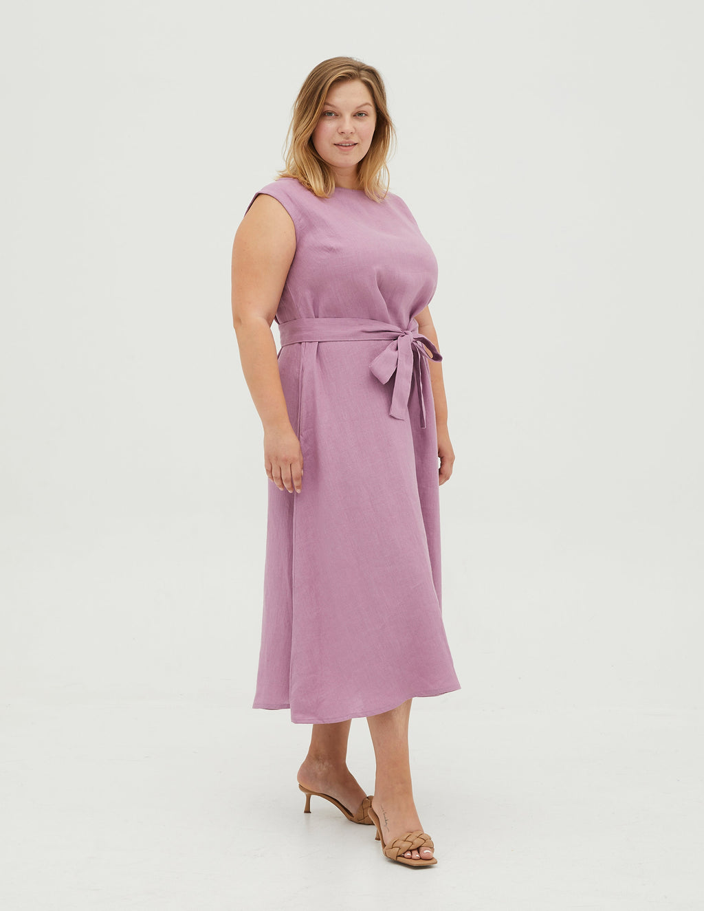 REBECA Linen dress | Light purple