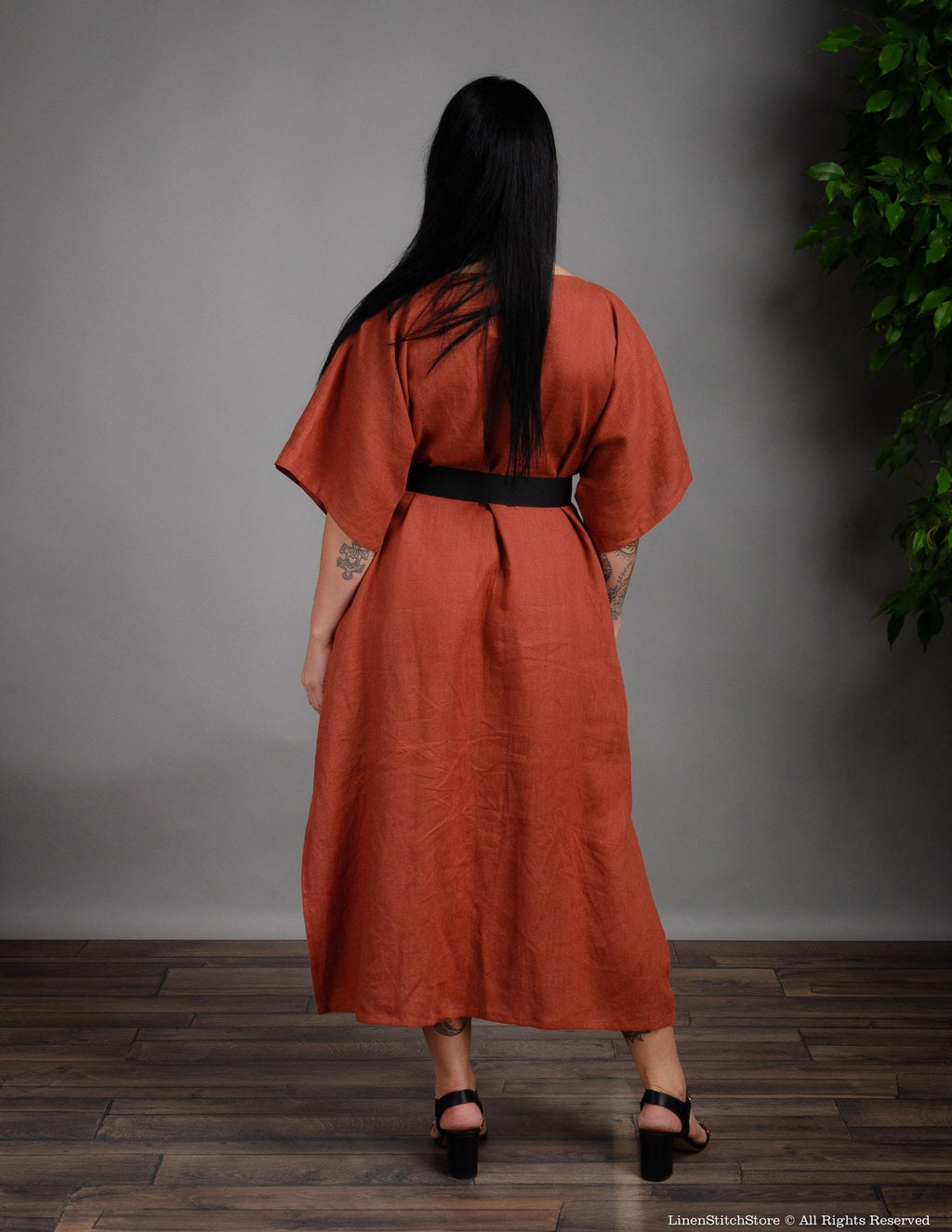 DAGMAR Linen dress | Hazelnut brown
