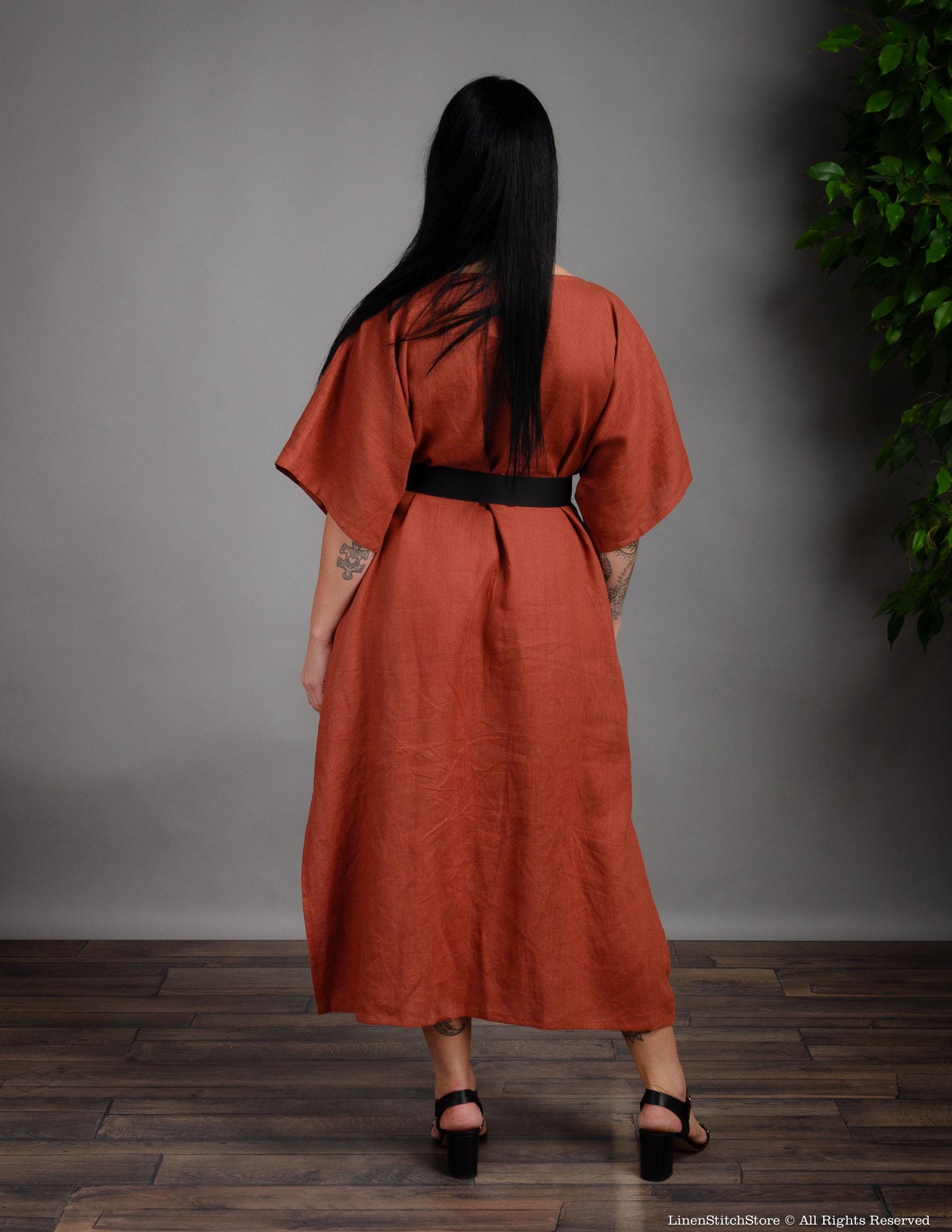 DAGMAR Linen dress | Hazelnut brown