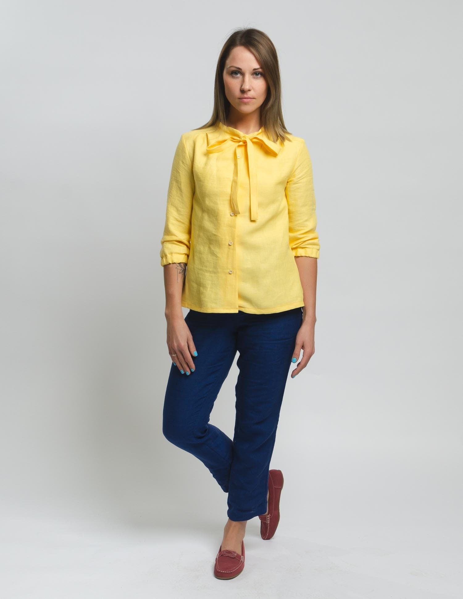 GABY Linen blouse |  Yellow