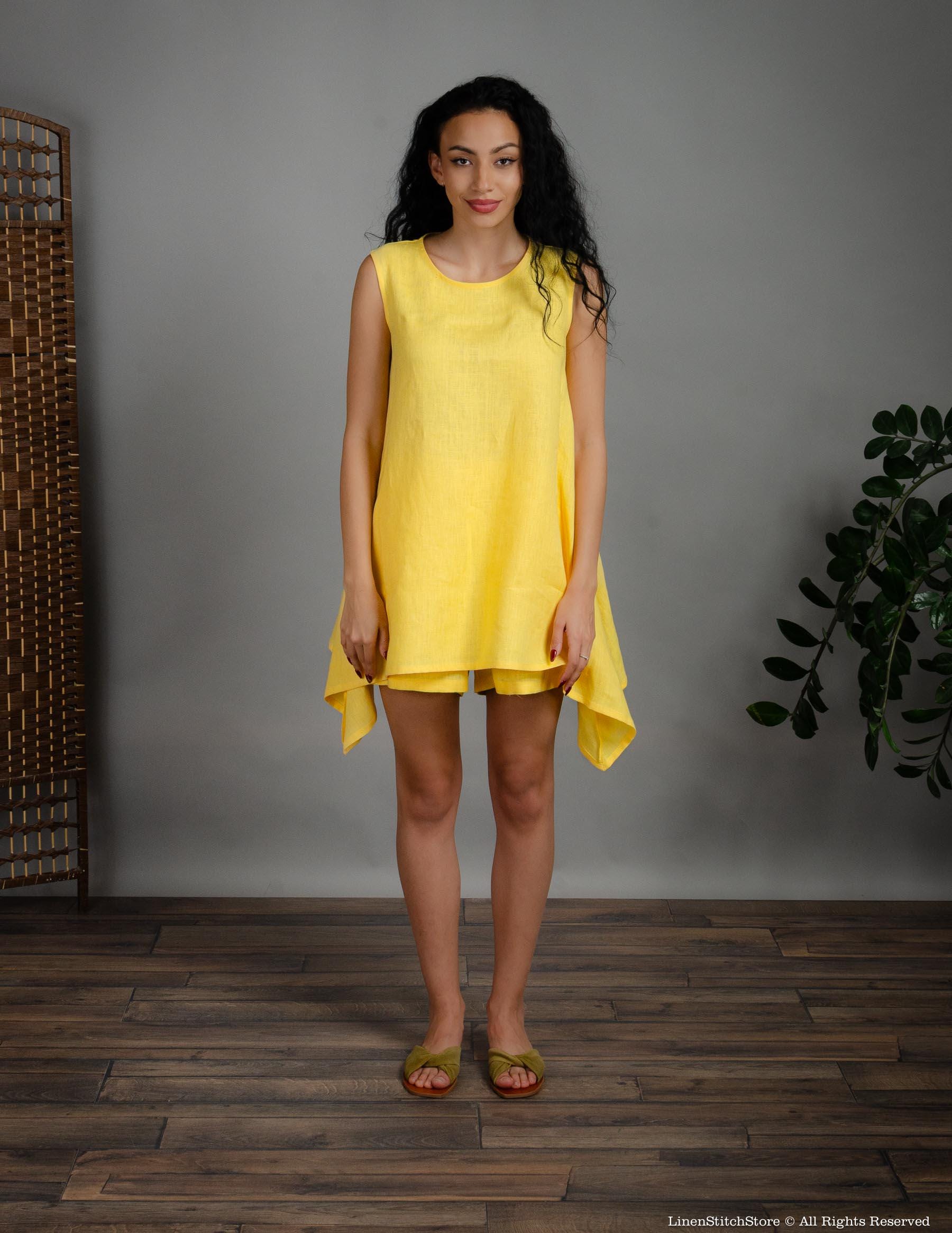 LAURA Linen tunic | Yellow