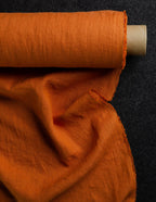 Terracotta colour medium weight linen fabric supply