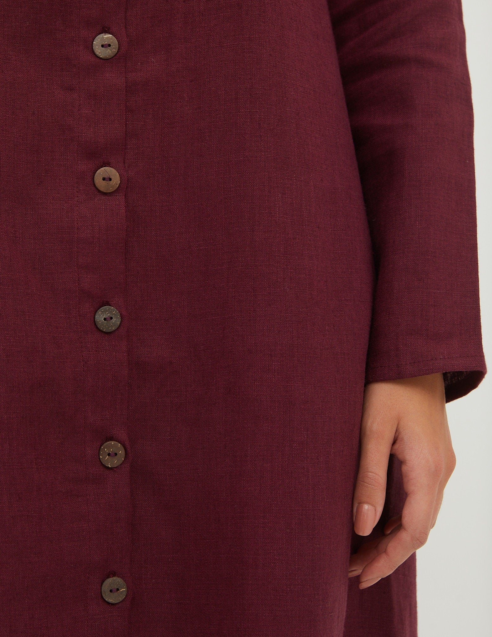 DOMINIKA Linen dress | Marsala