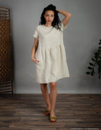 MARIA Linen dress | Natural