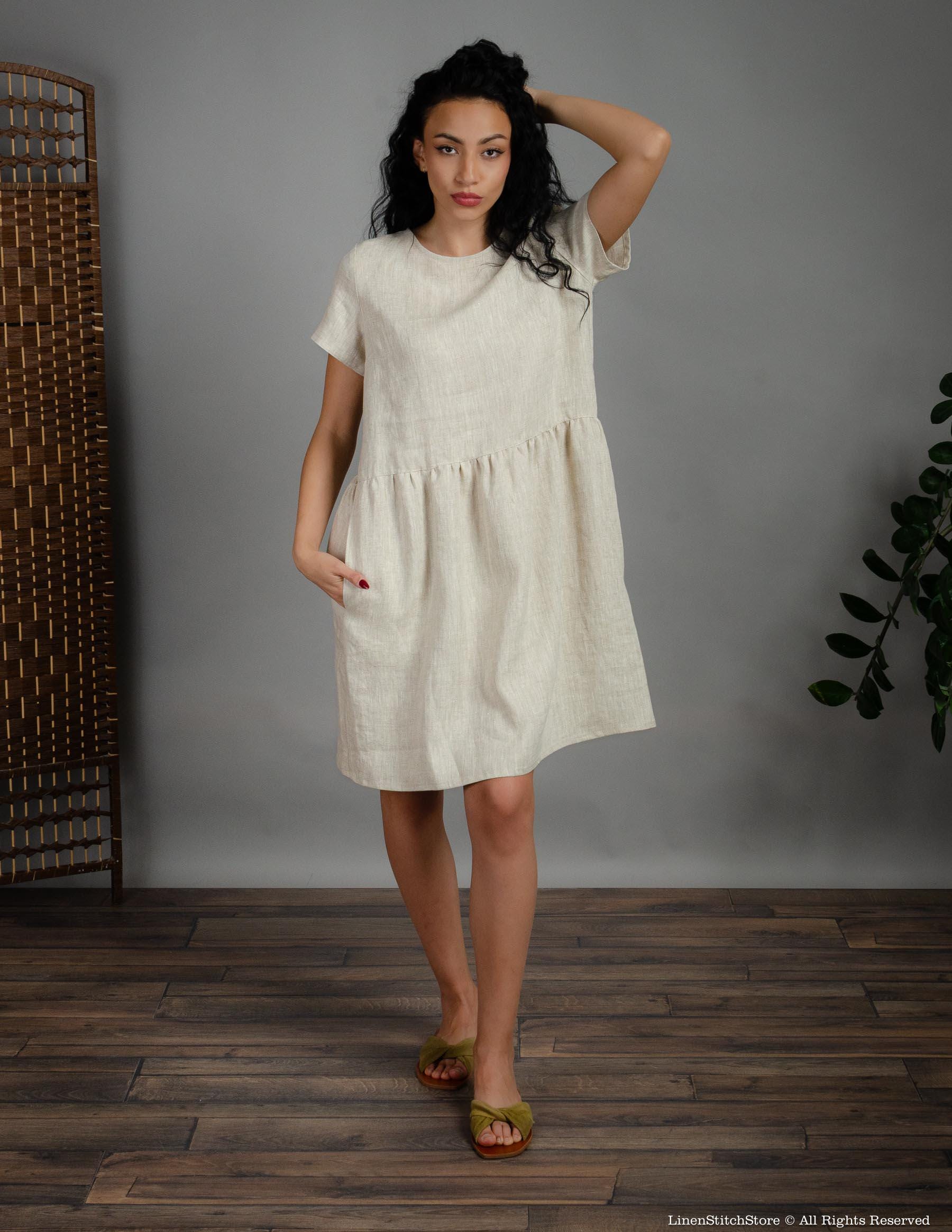 MARIA Linen dress | Natural