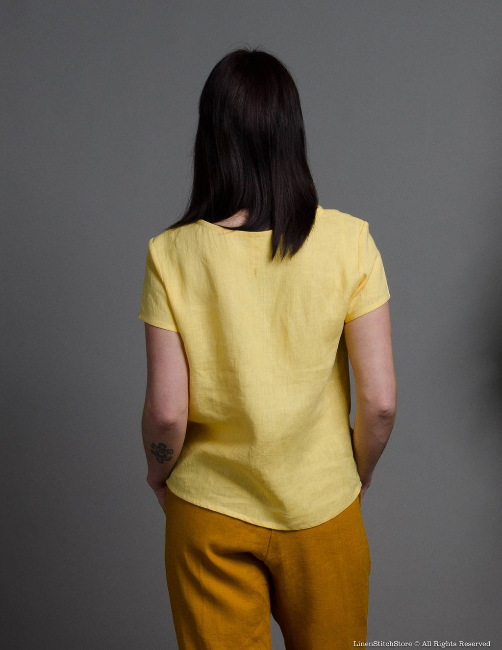 IEVA Linen top | Yellow