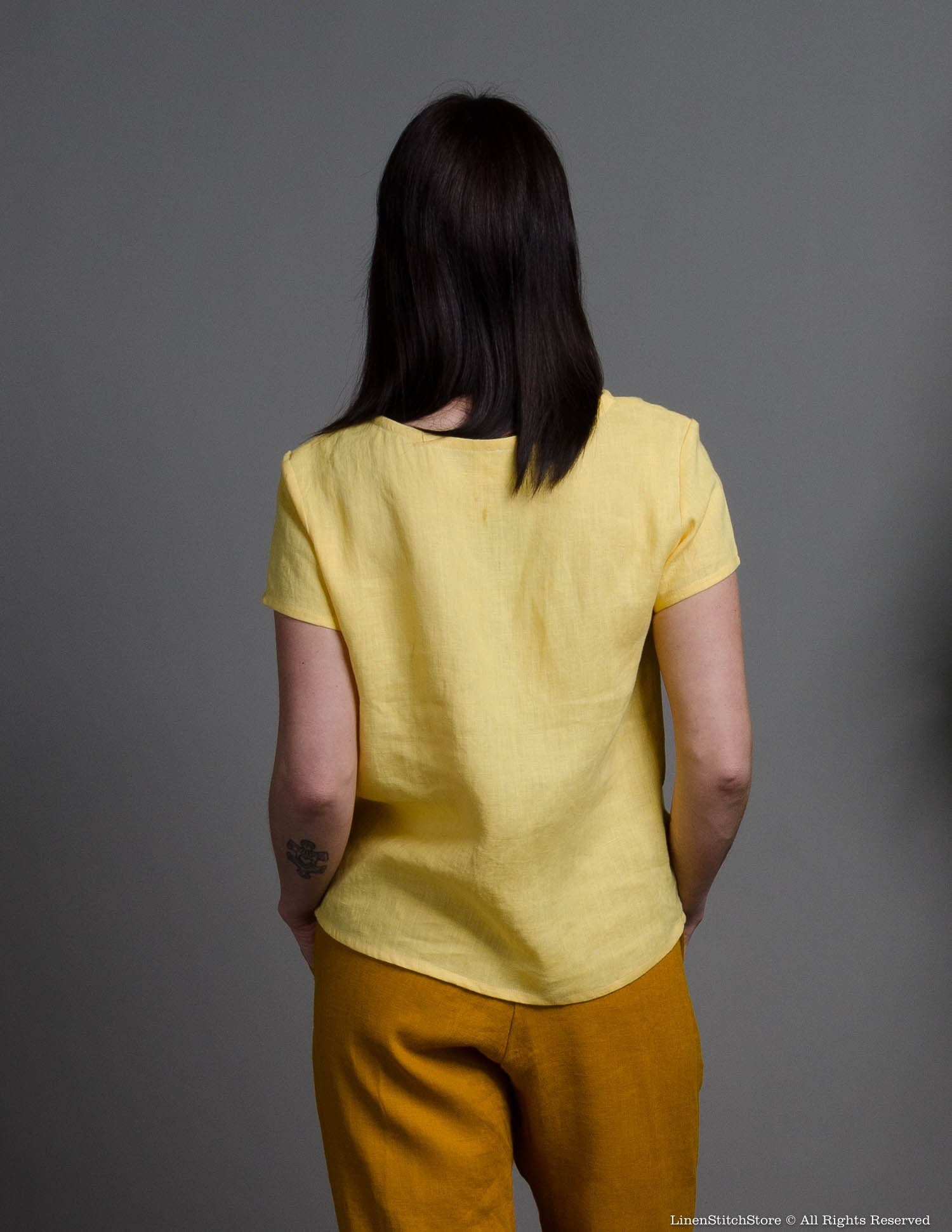 IEVA Linen top | Yellow