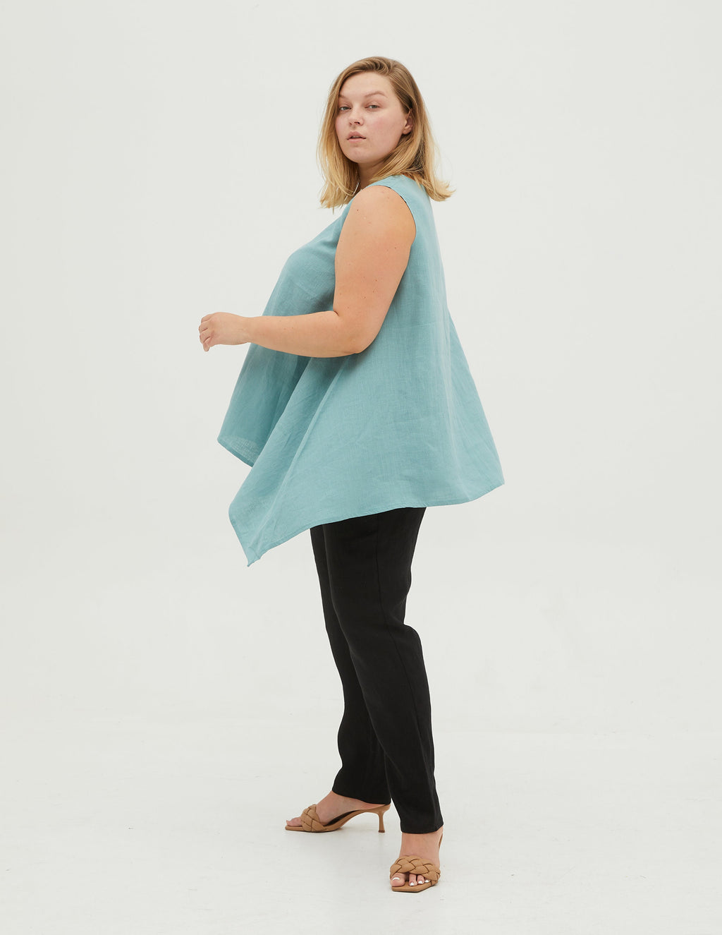 LAURA Linen tunic | Electric blue