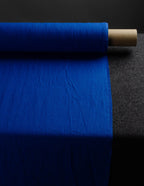 Deep blue medium weight linen fabric