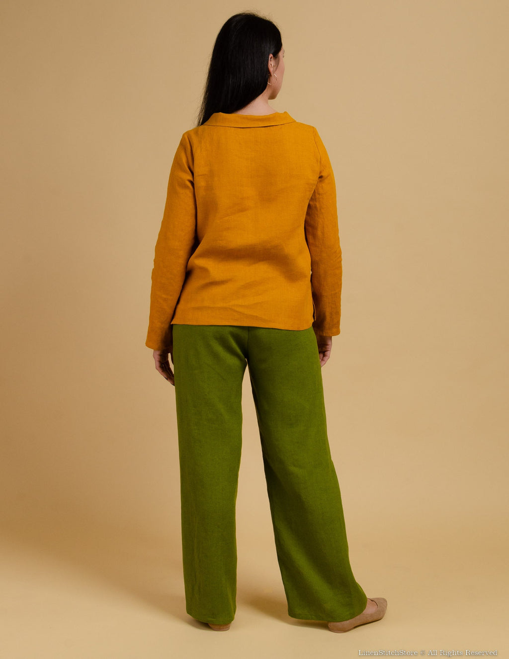 SHERRI Linen top | Mustard