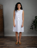 LUIZA Linen dress | White