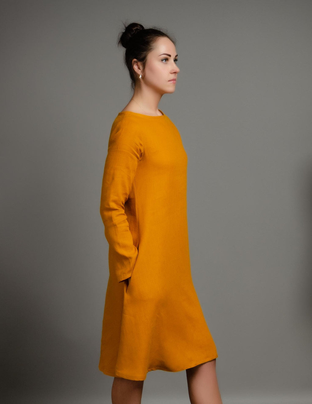 VERONICA  linen dress | Terracotta