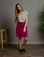LILIA Linen skirt | Rose