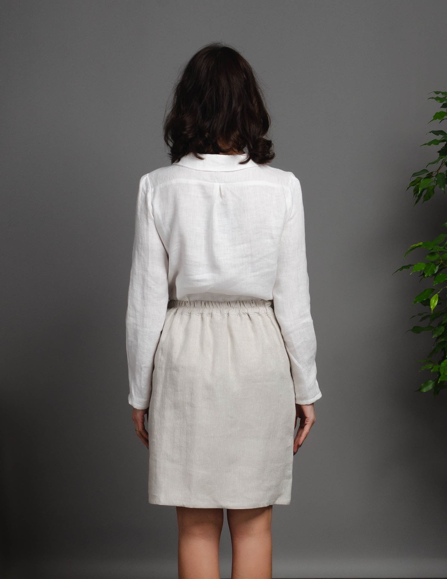 NINA Linen skirt | Natural