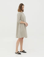 BARBARA Linen dress | Natural dots