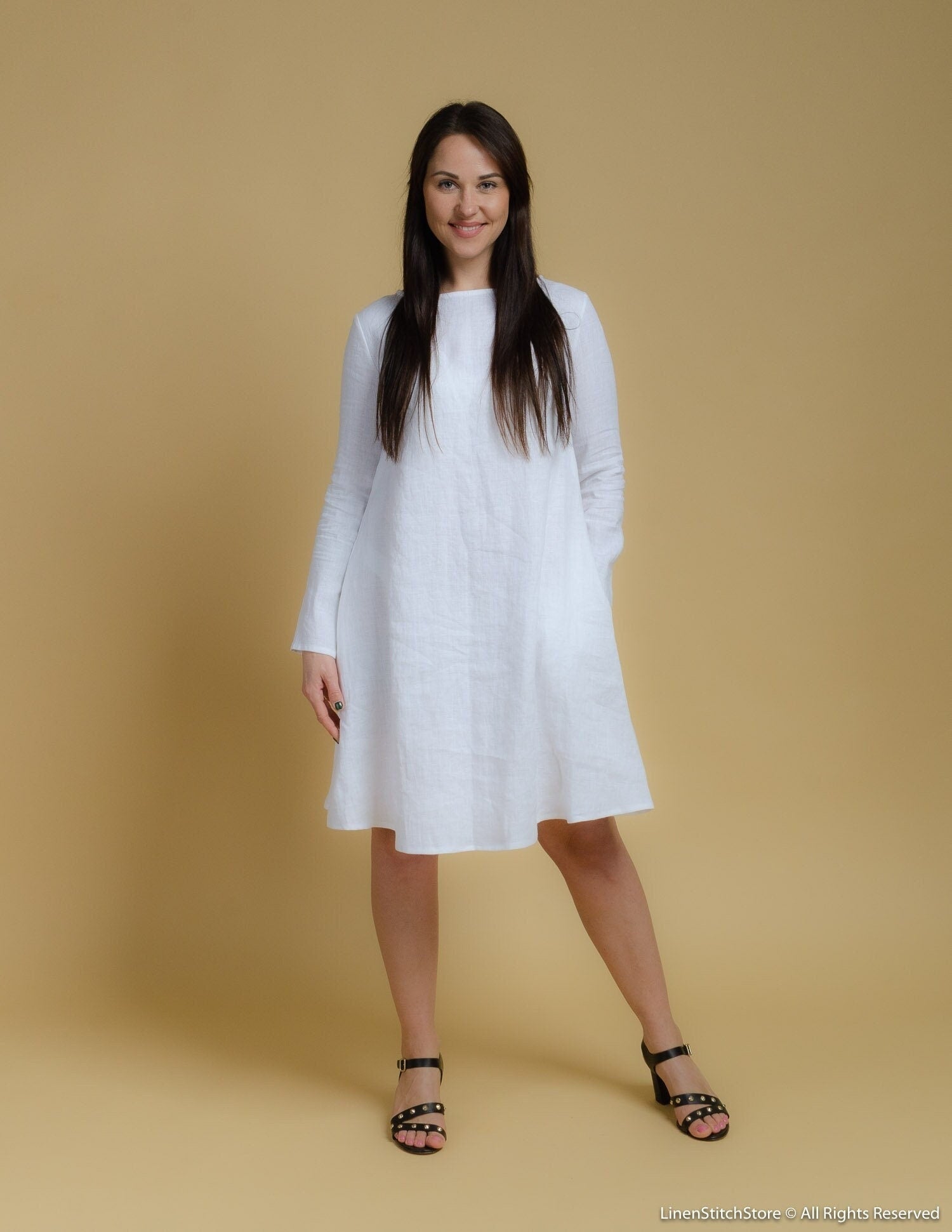 VERONICA Linen dress | White