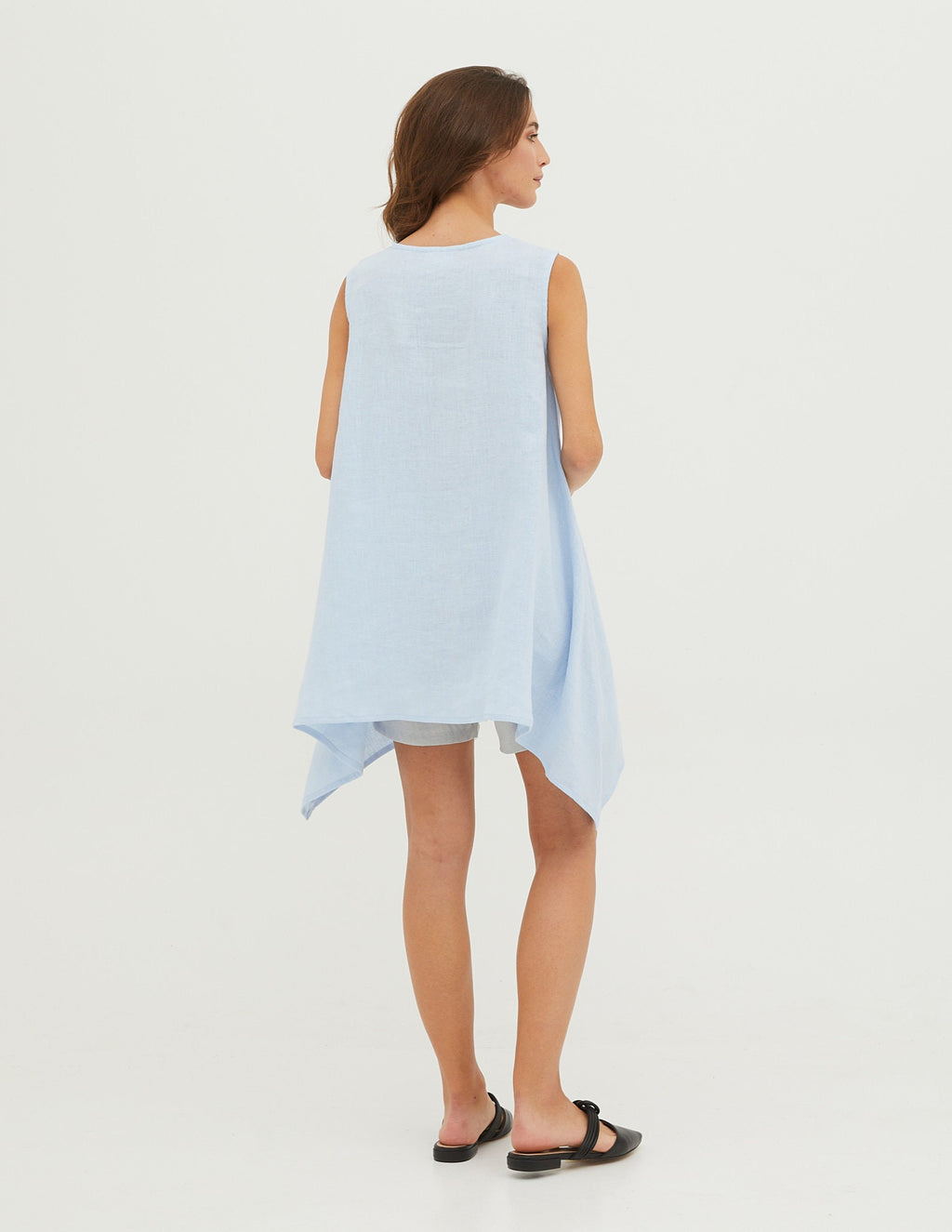 LAURA Linen tunic | Light blue