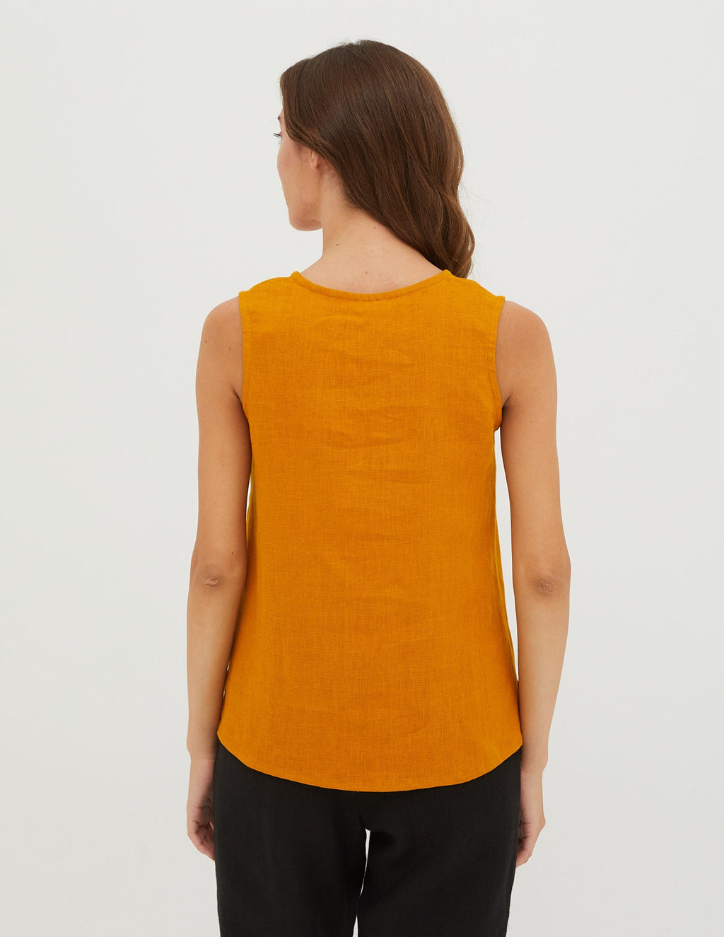 REGINA Linen top | Mustard