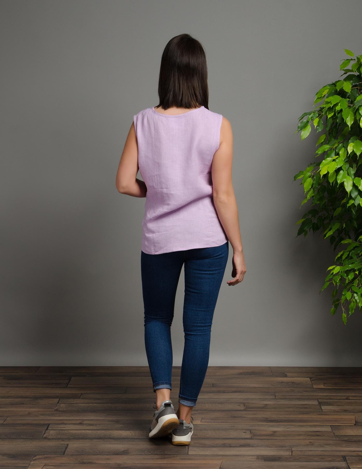 MONIKA Linen top | Light purple