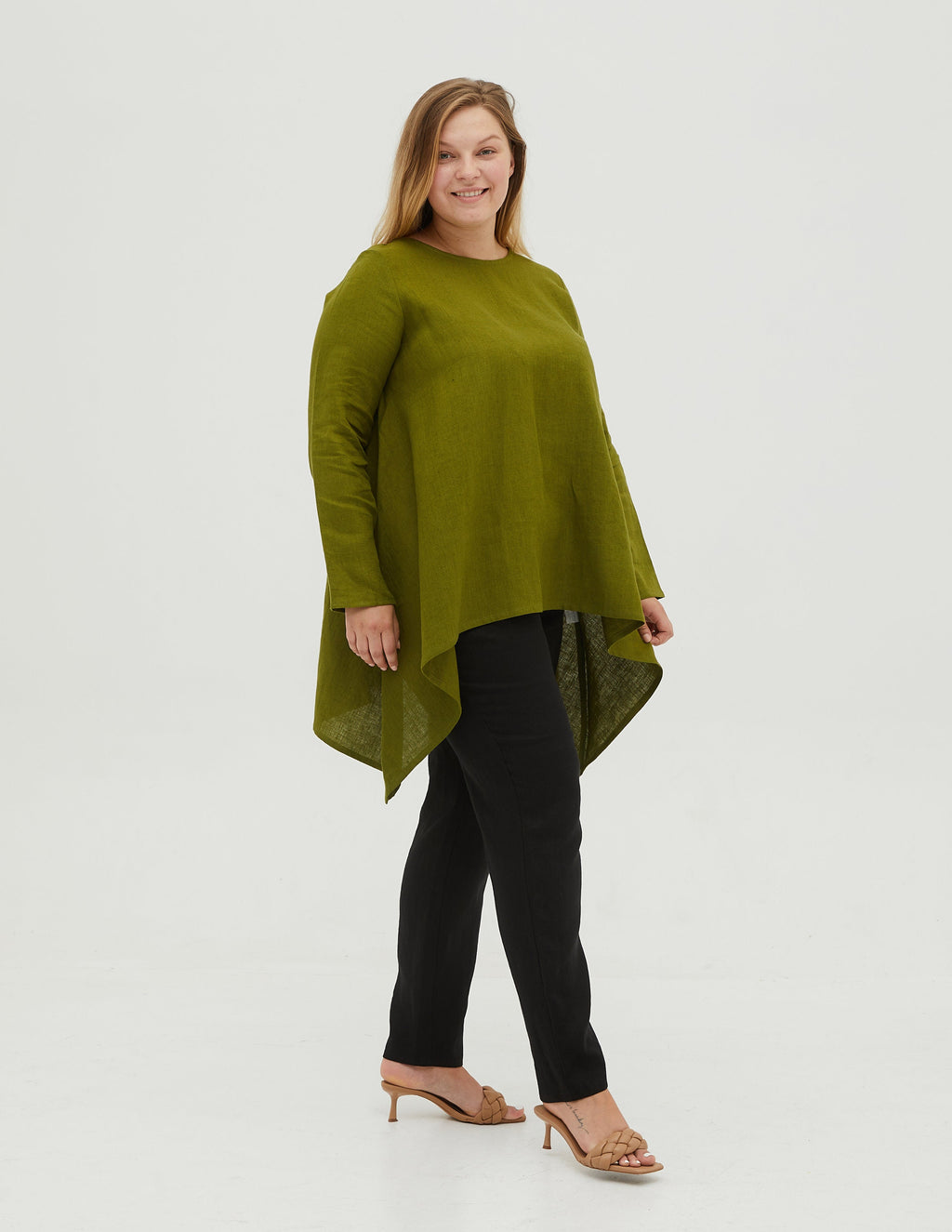 AURORA Linen tunic | Olive