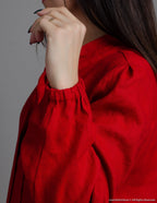 JOLENE Linen blouse " Bright red