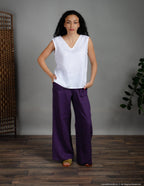 REGINA Linen top | White