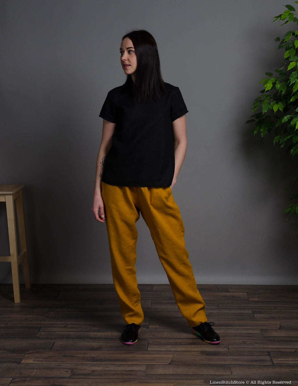 IEVA Linen top | Black