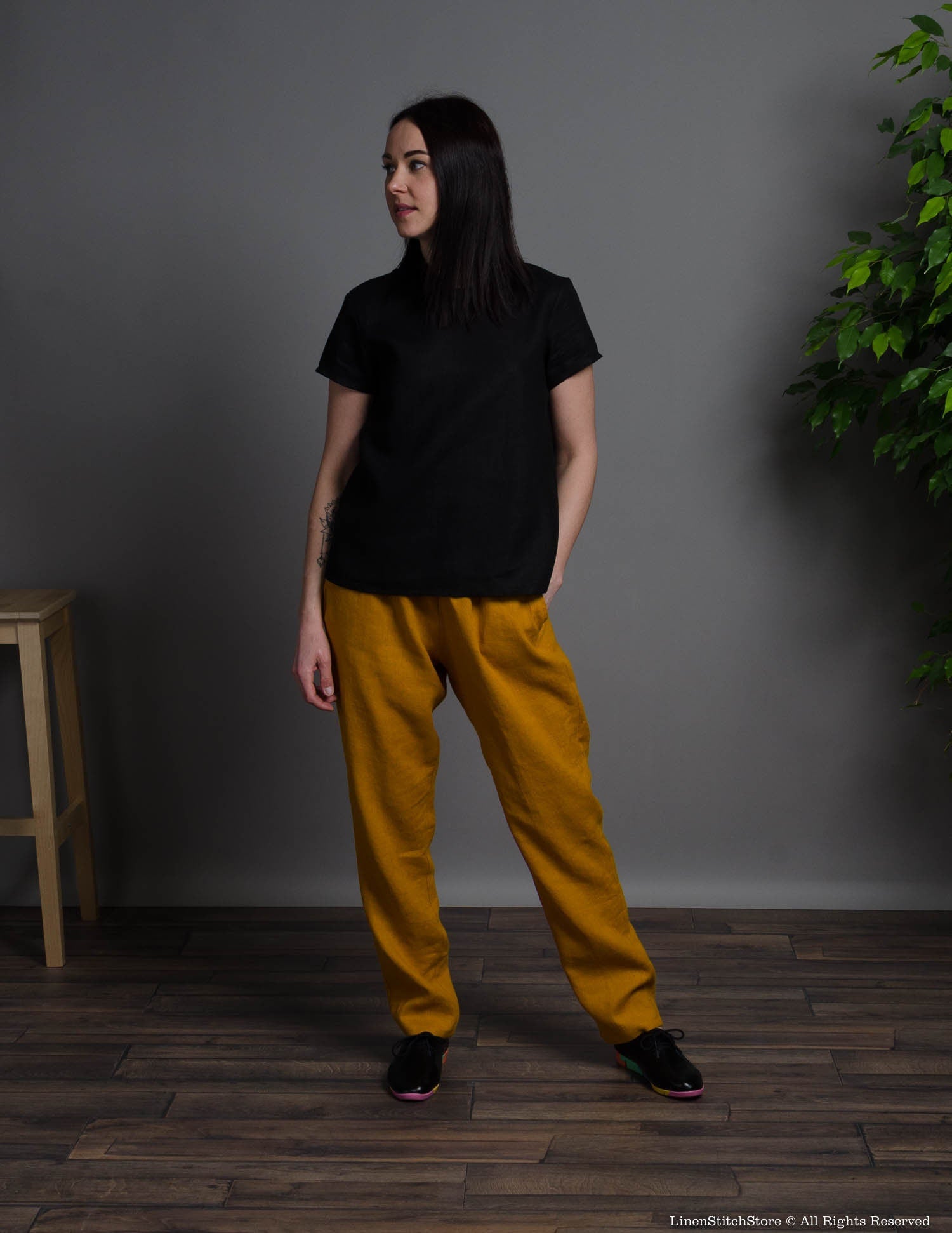 IEVA Linen top | Black