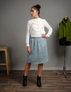 LILIA Linen skirt | Electric dots