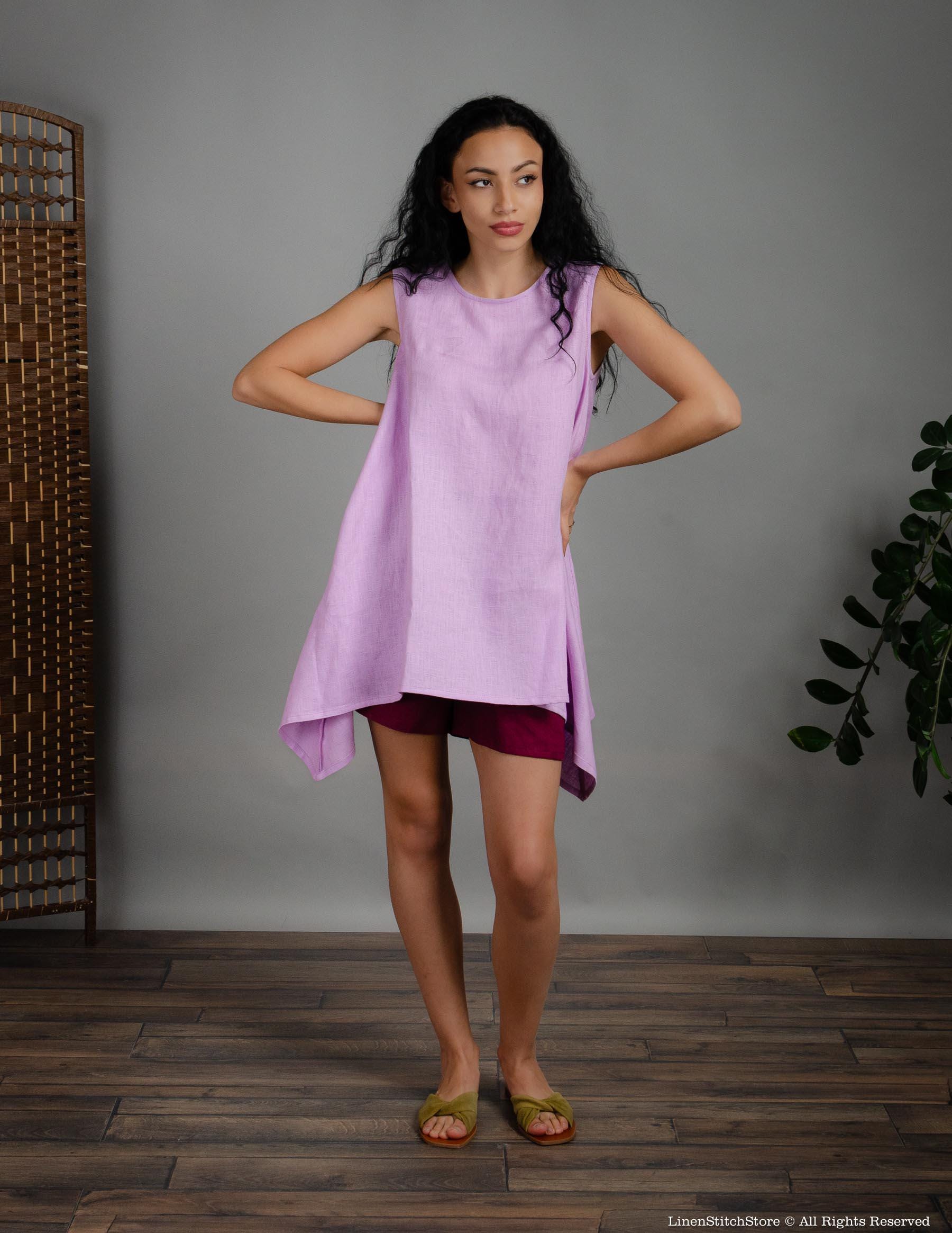 LAURA Linen tunic | Light purple