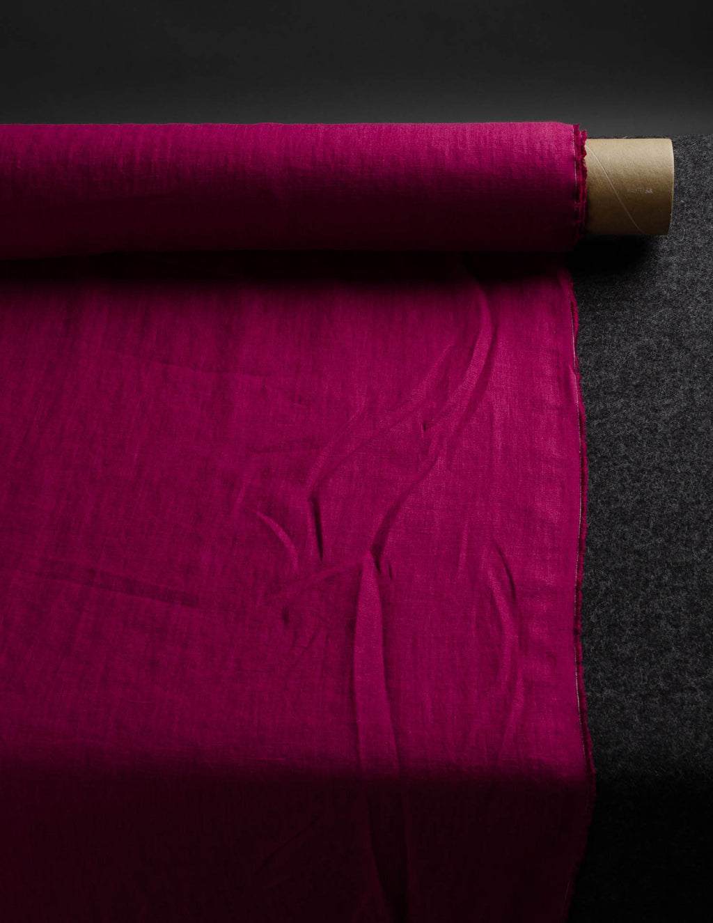 Rose color medium weight linen fabric supply