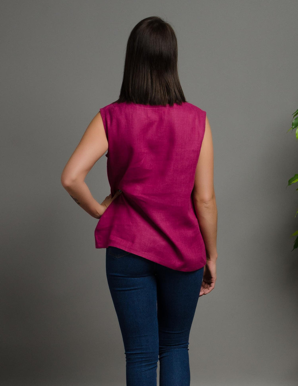 MONIKA Linen top | Rose