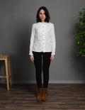 LETICIA Linen blouse | Ivory white