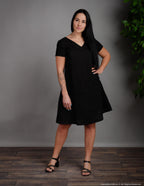 KIMBERLY Linen dress | Black