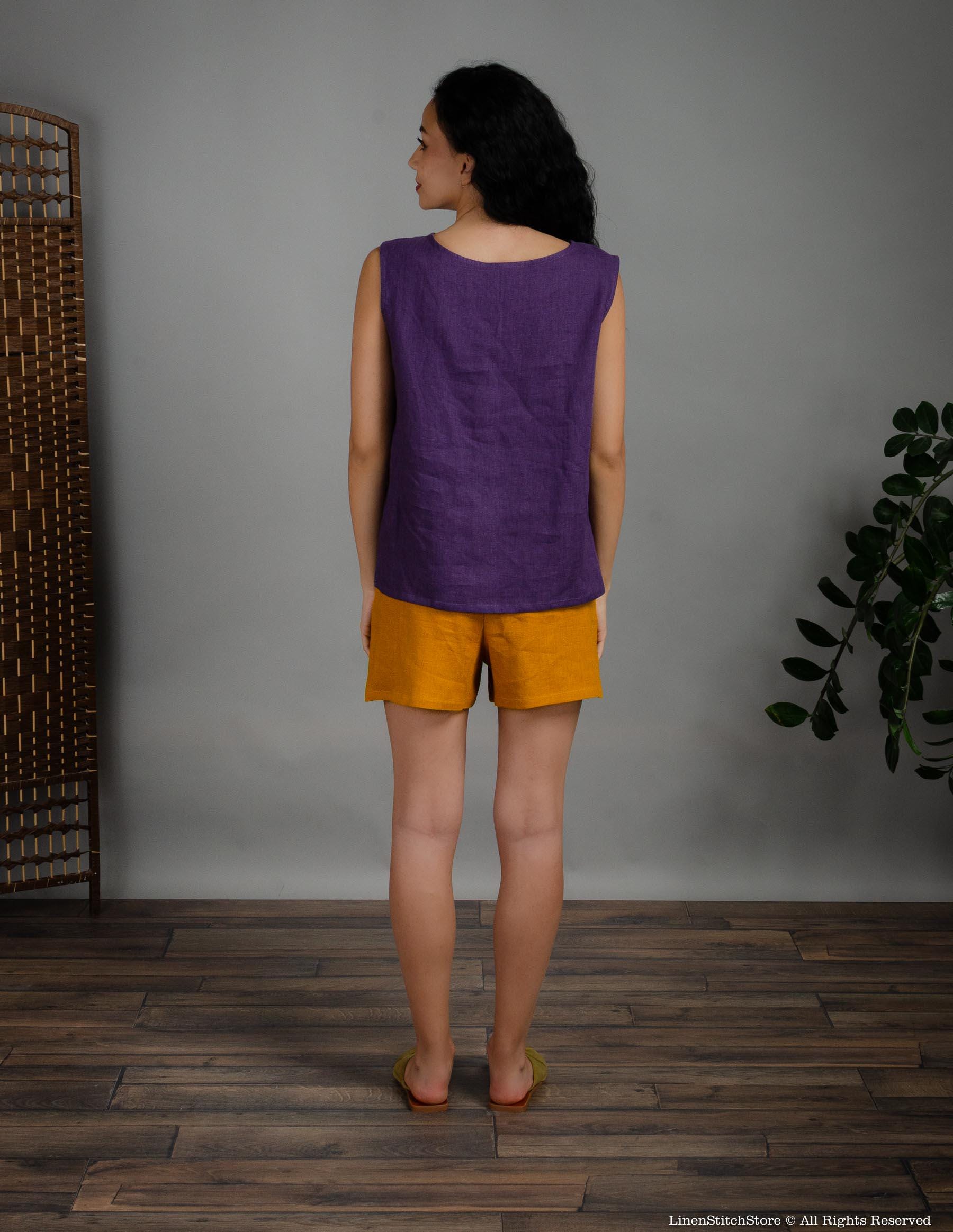 REGINA Linen top | Lavender