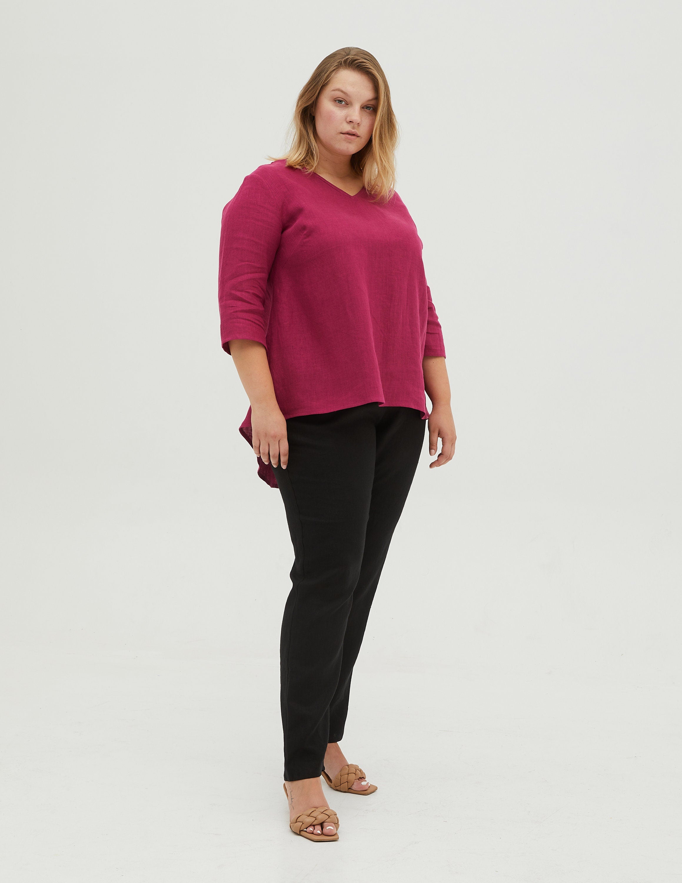 BERNIN Linen top | Rose