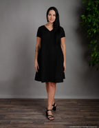 KIMBERLY Linen dress | Black