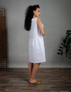 LUIZA Linen dress | White