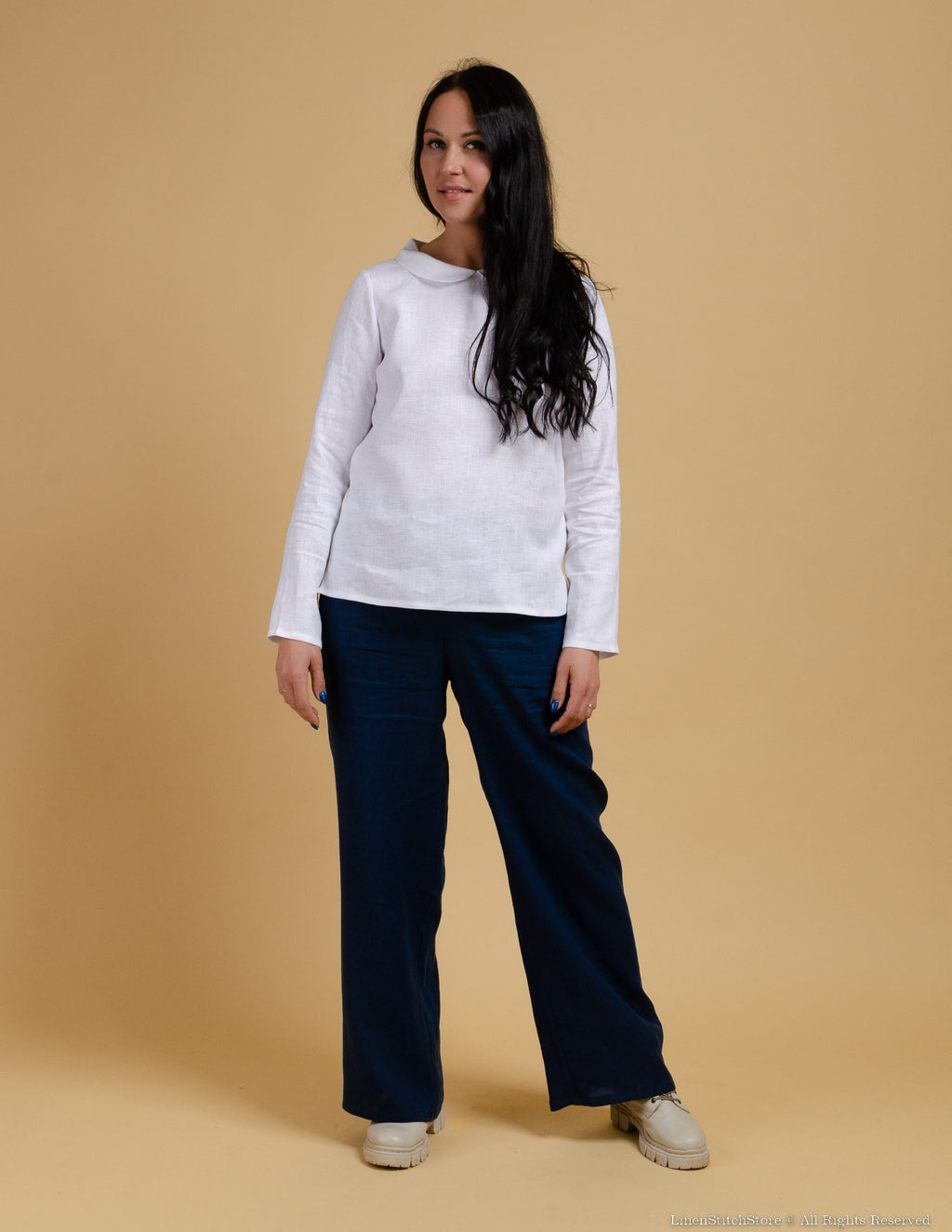 SHERRI Linen tunic | White