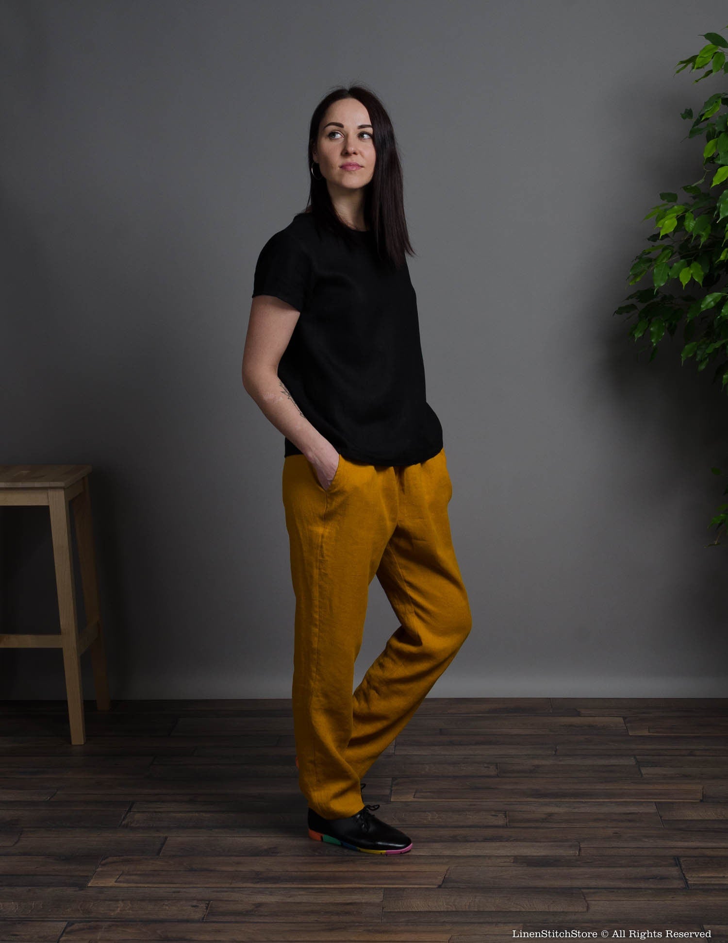 IEVA Linen top | Black