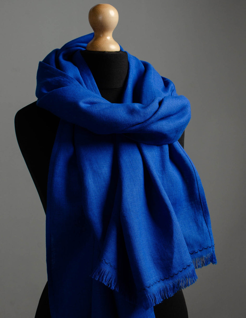 Linen scarf | Deep blue