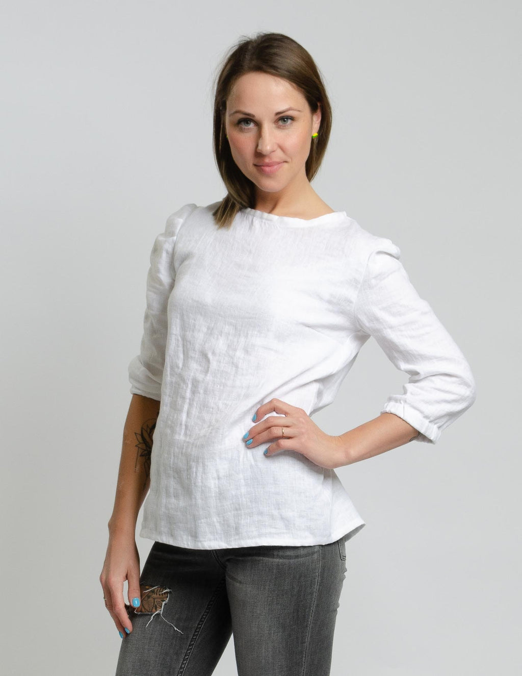 EMILY Linen blouse | White