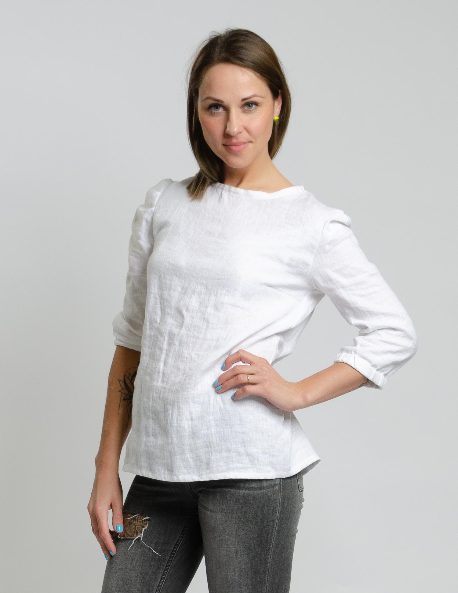 EMILY Linen blouse | White