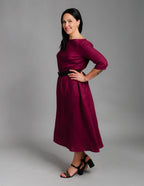 BERTA Linen dress | Marsala